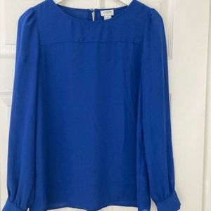 J crew blue blouse